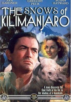 그레고리 펙이 주인공 해리로 나온 1952년 영화 ‘킬리만자로의 눈’포스터 (출처-시네21)