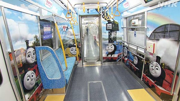지하철 안의 양육응원공간(출처-NHK)